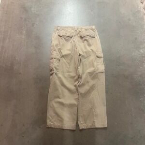 Y2K Aeropostale men's tan baggy‎ cargo pants skater wide leg utility 34